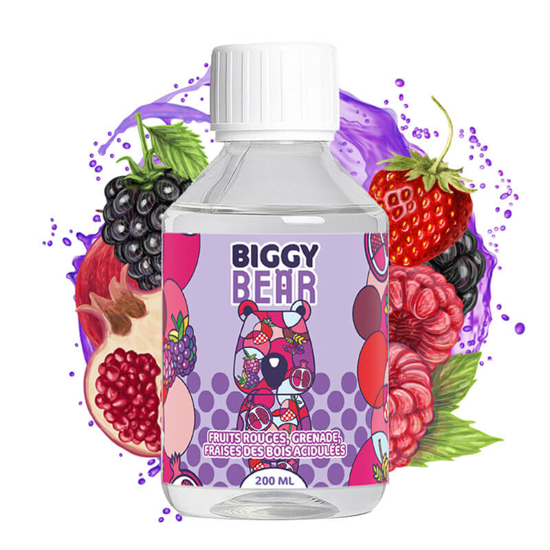 E-Liquide Fruits Rouges Grenade Fraises des Bois Acidulées Biggy Bear -  200ml