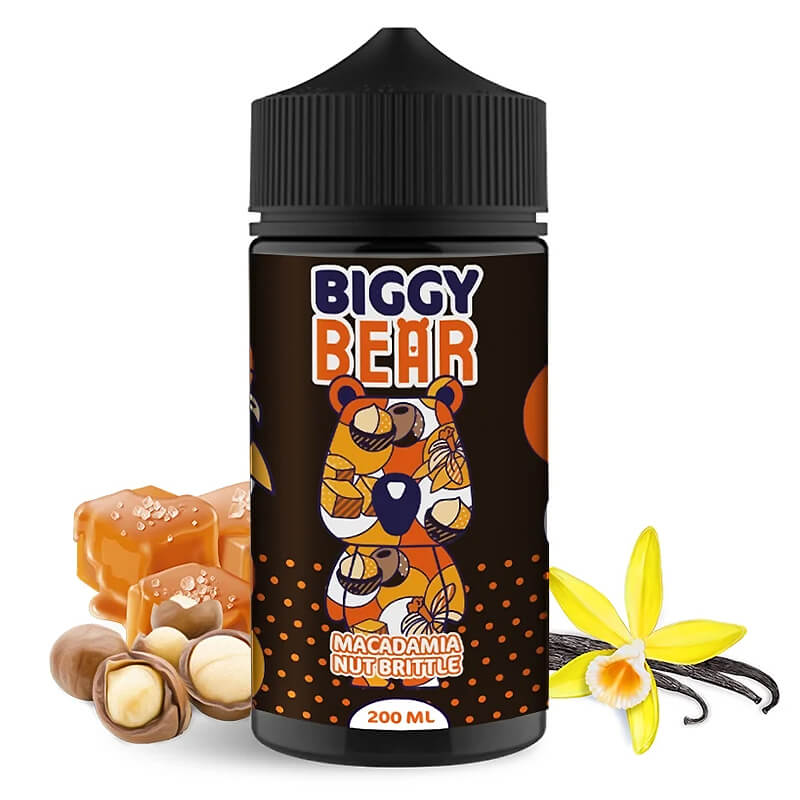 E-Liquide Macadamia Nut Brittle Biggy Bear - 200ml - Votre spcialiste e-cigarettes,  e-liquides en Suisse
