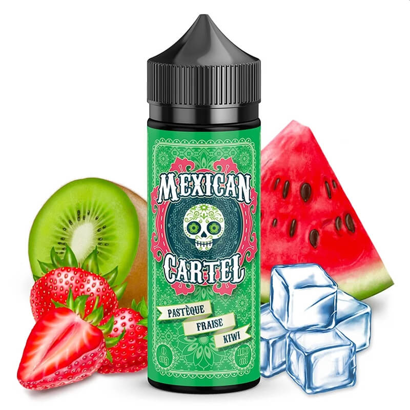 elfbar nachfüll pod läuft aus E-Liquide Pastèque Fraise Kiwi Mexican Cartel - 100ml