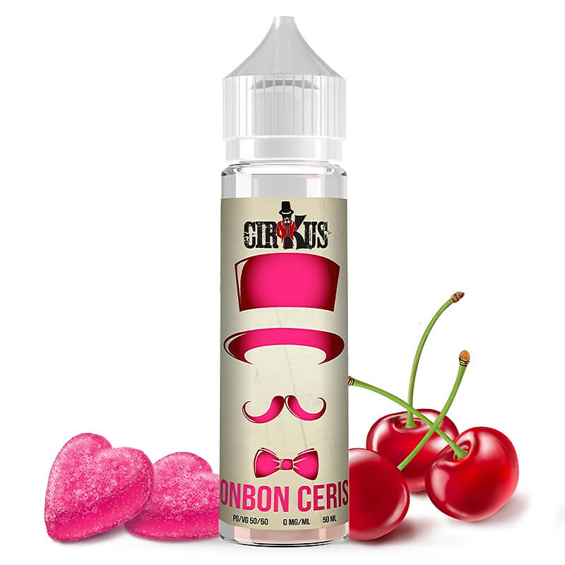 BONBON CERISE 50ML - CIRKUS Taux de Nicotine Sans nicotine