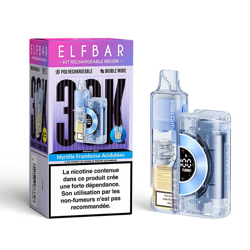 Puff Nio 30K Myrtilles Framboises Acidules Elfbar - 30000 Puffs - Votre  spcialiste e-cigarettes, e-liquides en Suisse