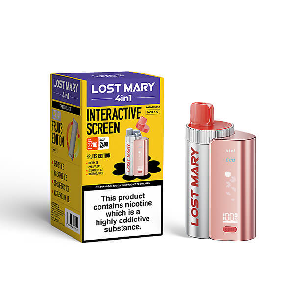 Puff 4 in 1 Fruits Edition Lost Mary - 3200 Puffs - Ihr Spezialist  e-Zigaretten, e-Liquids in der Schweiz