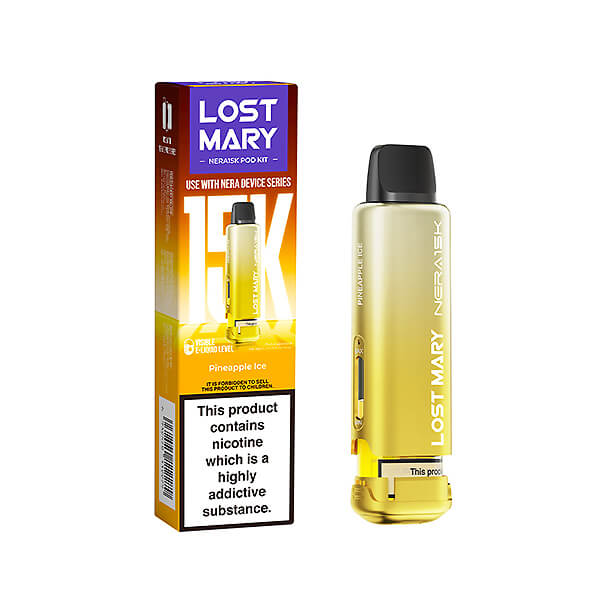 Cartouche Pr-remplie Nera Pineapple Ice Lost Mary - 15000 Puffs - Votre spcialiste e-cigarettes, e-liquides en Suisse Cartouche Pr-remplie Nera Pineapple Ice Lost Mary - 15000 Puffs - Votre spcialiste e-cigarettes, e-liquides en Suisse