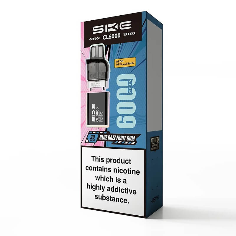 Cartouche Pr-remplie Crystal CL6000 Blue Razz Fruit Gum SKE - 6000 Puffs -  Votre spcialiste e-cigarettes, e-liquides en Suisse