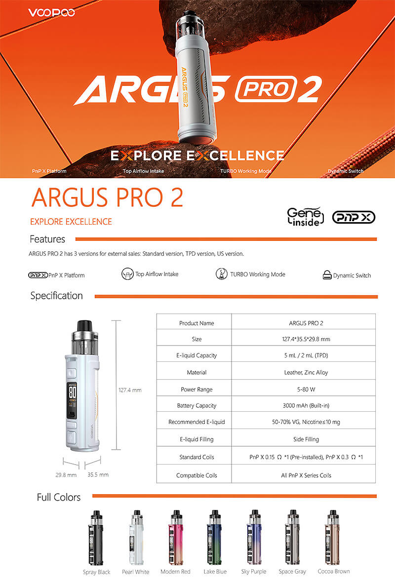 Kit Pod Argus Pro 2 Voopoo